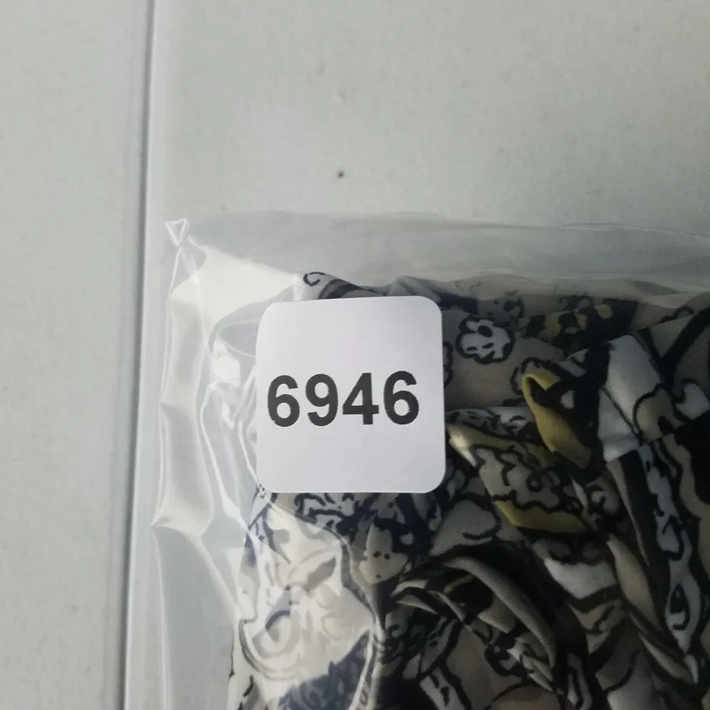 Notations Shirt Women Medium Top Paisley Long Sleeve Split Neck Pocket Button Up - Picture 11 of 11